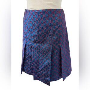Gucci Blue and Red Mini Skirt with GG logo FW 2017